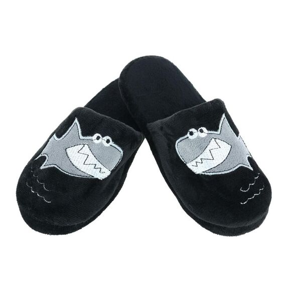 CTM Boy's Slide House Slippers with Shark Detail - Picture 2 of 3